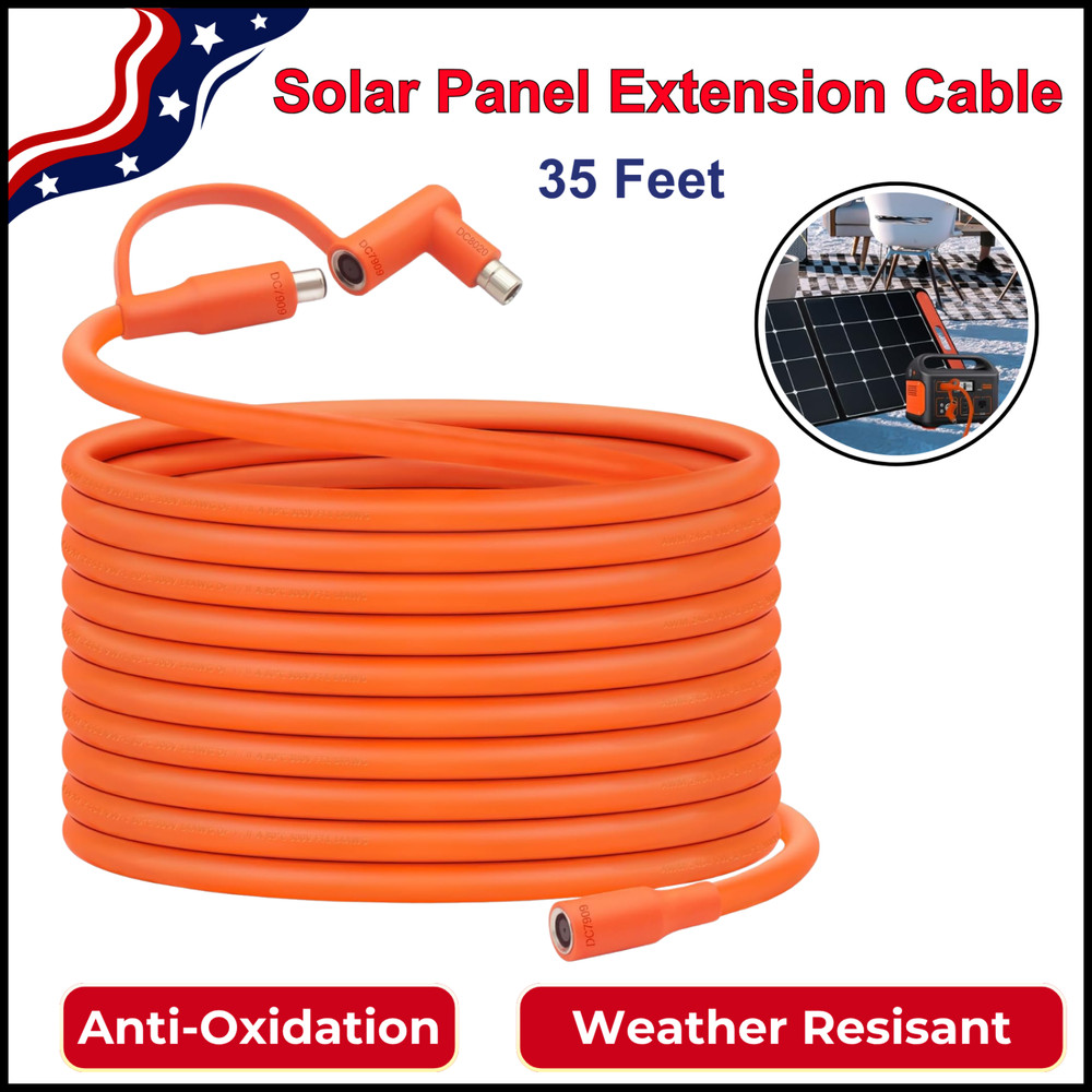Solar Panel Extension Cable Compatible With Jackery Solar Panel Connector 35 Ft