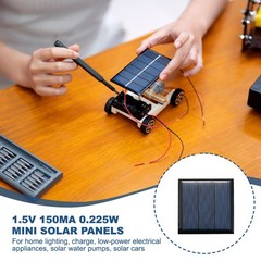 8Pcs Mini 1.5V 0.225W 150mA Solar Panels for Photovoltaic Cells