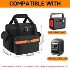 Portable Power Station Carrying Case for Jackery 300/240 & Anker Solix C300 | Mu