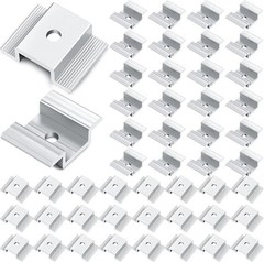 48 Count Solar Panel Mid Clamps – Rust-Resistant Aluminum for Long-Lasting Use