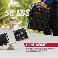 A-iPower 4600W RV-Ready Quiet Portable Inverter Generator Gas Powered …