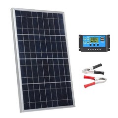 10W Portable Solar Battery Charger & Maintainer 12V With 10A Controller RV Boat