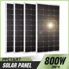 800W 12V Mono Solar Panel Off-Grid PV Module for RV Home Boat Camping Garden US