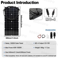 20000W Peak Solar System Kit Panel 110V/220V Inverter Complete for Home