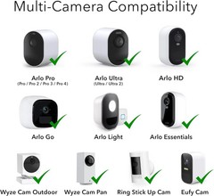 Wasserstein Adjustable Metal Wall Mount for Arlo Essential 3rd Gen/2nd/1st/Go 2/