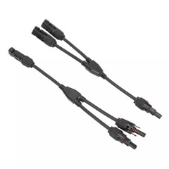 1 Pair Solar Panel Y Branch Parallel Cable 2 To 1 Solar Connectors Y Branch