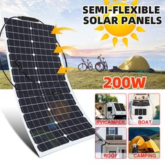 200W Flexible Solar Panel IP65 Waterproof For RV Caravan Camper Off-Grid System