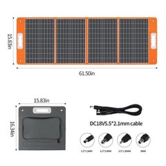 300W Power Station &100W Foldable Solar Panel Battery Bank With AC/USB/DC Output