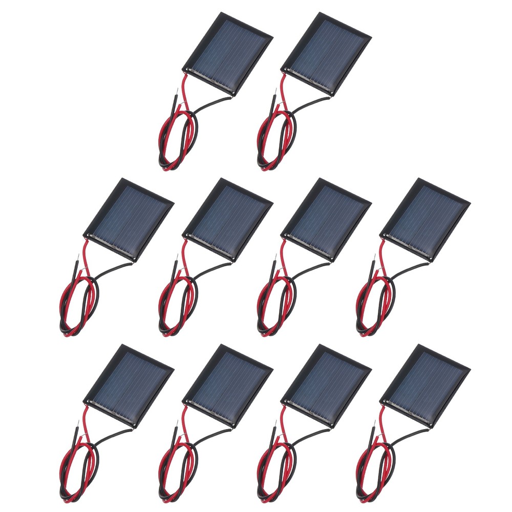 10Pcs 1V 0.08W 80mA Mini Solar Panels with Cable