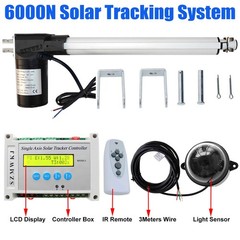 6000N 12″ DC Linear Actuator +LCD Controller DIY Single Axis Solar Panel Tracker