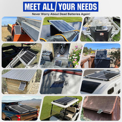 Solar Panel Kit 20W 12V with MPPT Controller, Solar Battery Trickle Charger Main