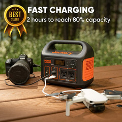 Portable Power Station 293Wh Lithium Battery Solar Generator Camping Backup