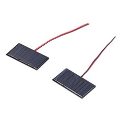 68x36mm 0.3W 5V 2Pcs Solar Panel Module Polysilicon Micro Mini Glue Power