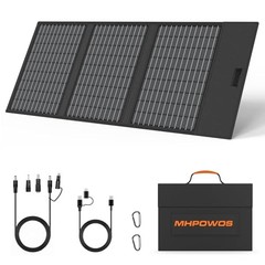 Portable Solar Panel Charger with USB-C, USB-A and DC Outputs 18V Foldable 45W