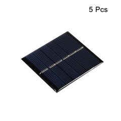Mini Solar Panel Cell 3V 150mA 0.45W 60mm x 55mm for DIY Project Pack of 5
