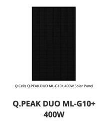 14 Qcells Q.PEAK DUO ML-G10+ 400W Monocrystalline Solar Panel High Efficiency