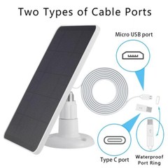 Solar Panel Compatible With Simplisafe Outdoor Camera Wireles 4w 5v Solar Panel