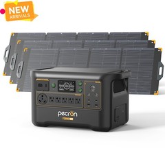 3072Wh 3600W Pecron F3000LFP Portable Power Station w/200W Solar Panel*3 RV