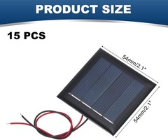 15 Pcs 2V 0.26W 130mA Mini Solar Panels, Small Polycrystalline Solar Cell Pan…