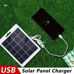5V Solar Panel USB Waterproof Solar Power Bank Outdoor Camping CellPhone Charger