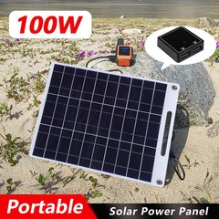 Solar Panel 100W Waterproof 5V Solar Charger Compatible Smartphone