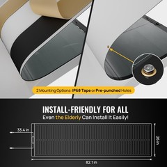 BougeRV Yuma 200W Flexible Solar Panel CIGS Thin-Film with Pre-Punched Holes