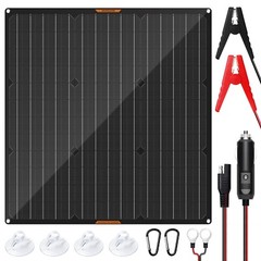50W Solar Panel 12V Trickle Charger Battery Charger Kit Maintainer Boat Car RV