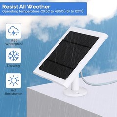 for Ring Doorbell Solar Panel – 4W Charger, Compatible with Battery Doorbells,
