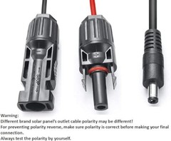 Solar Panel Connectors Compatible with M-C to DC 5.5MMx2.1MM (Main Cable)
