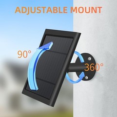 1 Pack 4W Solar Charger Ring Spotlight & Stick Up Outdoor Cam Black High