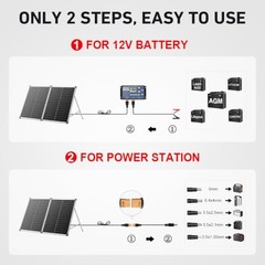 Foldable Solar Panel 100 Watt Monocrystalline Solar Suitcase Portable 100W