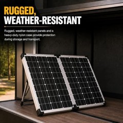 GP-PSK-90 90W Portable Folding Solar Panel Kit, 10 Amp Solar 90 Watt