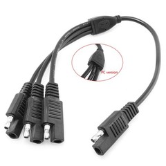 SAE Power Extension Cable 35cm 18AWG Y Splitter 1 to 3 Connector 2 Pin Quick …