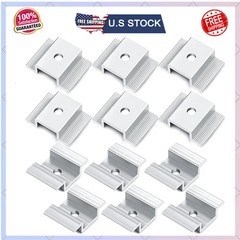 48 Pack Solar Panel Mid Clamps 1.06 Inch Aluminum Mounting Bracket Kit