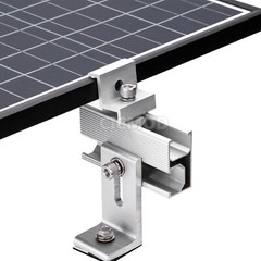 Solar Panel End Mid Clamp Mounting Bracket Aluminum Rail System for 1-4x Panels