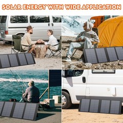 Apowking Portable Solar Panels 40W, Foldable Solar Panel Charger for 100300W …