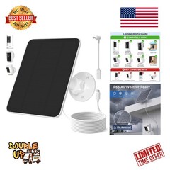 Solar Panel for Ring Camera, Compatible with Spotlight Cam/Pro/Plus Battery, 5W