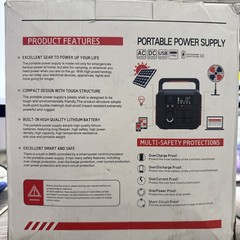 Portable Power Station 296Wh 300W Pure Sine Wave Solar Generator Open Box