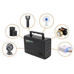 Portable Station Solar Panel Power Inverter Electric Generator Set +4 LED Light