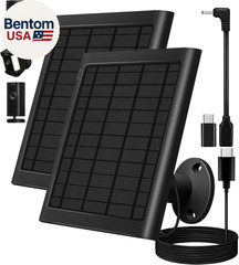 8W Solar Panel for Ring Camera, 2-Pack Solar Panel Charger Compatible with Ring