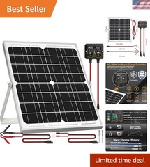20W Solar Panel Kit with MPPT Controller & Adjustable Bracket for All Vehicles