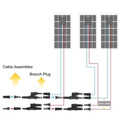 Solar Branch Connectors Y Connector for Parallel Connection Between Solar Pan…