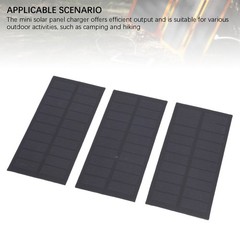 3Pcs Mini Solar Panel Charger 1.3W Monocrystalline PET For Battery Mobile P RCNR