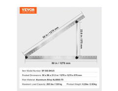 VEVOR 50-Inch Solar Panel Mount Brackets 0 – 90° Adjustable Tilt Mount Brackets