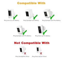 Ring Camera Solar Panel Charger, Compatible with Ri ng Stick Up Cam, Ri 2Pack