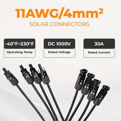 4 to 1 Solar Panel Splitter Solar Panel Parallel Connectors Solar Adapter Cable