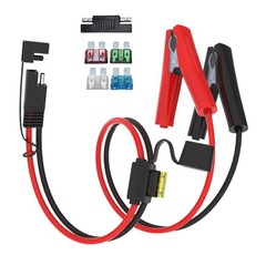 2FT 10AWG SAE to Alligator Clips Cable for Solar, Automotive, Battery Power