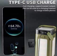 Portable Power Station Multifunctional Foldable Camping Lantern Solar Lamp