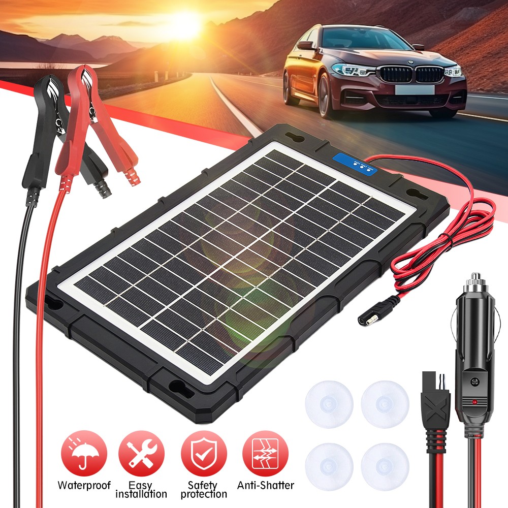 40W 12V Solar Panel Trickle Charger Battery Charger Kit Maintainer Boat Car RV