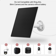 Waterproof Solar Charger for Security Cameras with 9.8 Ft Cable & Adapters